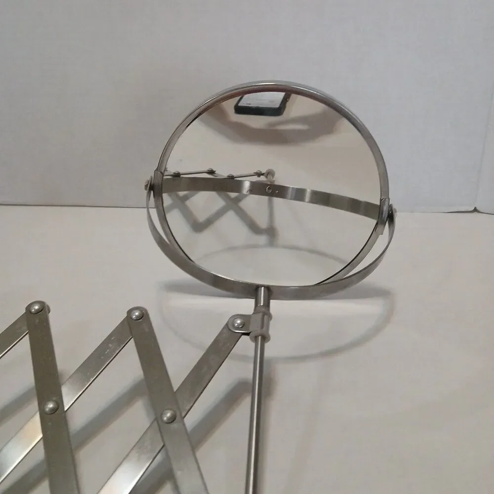 VTG Stainless Steel Accordion Style 2-sided Mirror Expands To 22